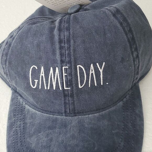 Rae Dunn GAME DAY Baseball Cap Hat Washed Navy Blue NEW Tags - Picture 1 of 8